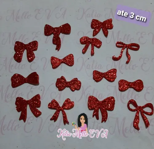 Lacinhos em eva ate 3 cm kit