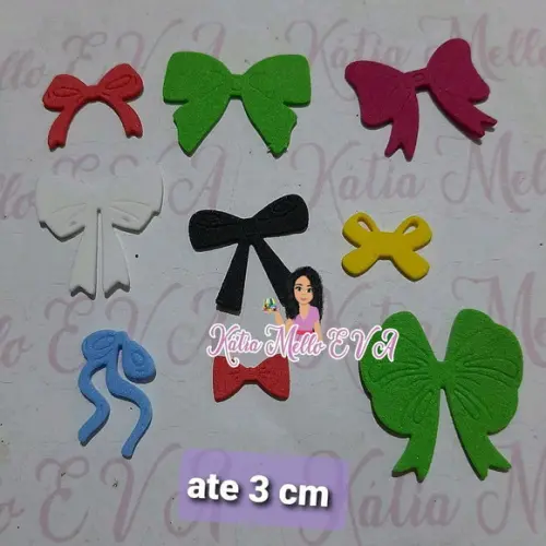 Lacinhos em eva ate 3 cm kit