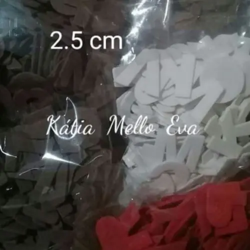 Letras em Eva 2,5 cm