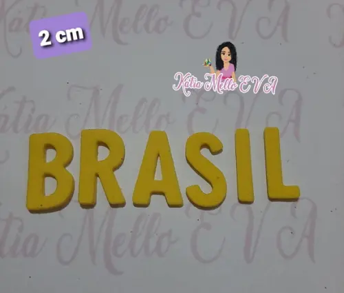 Letras em Eva 2. cm Brasil