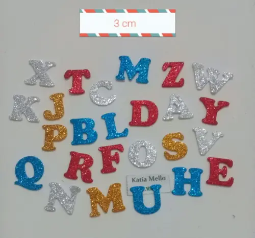 letras em eva 3 cm