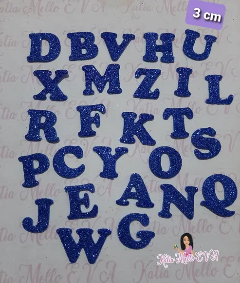 letras em eva 3 cm