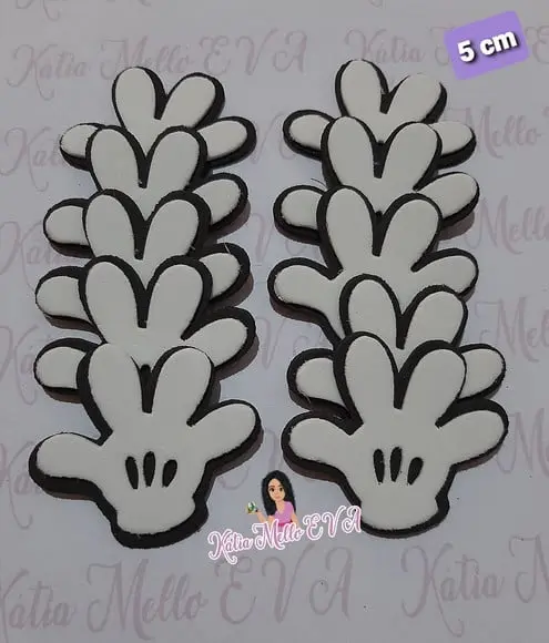 Luva do Mickey vazada em eva 5 cm