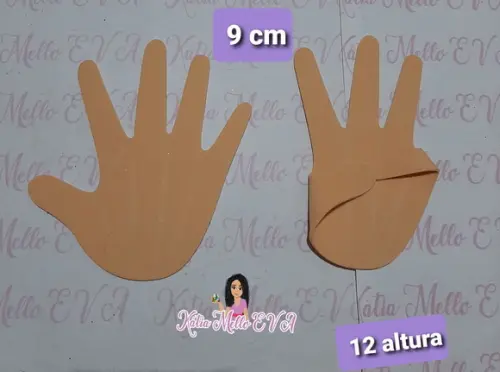 Mão em eva 12 cm