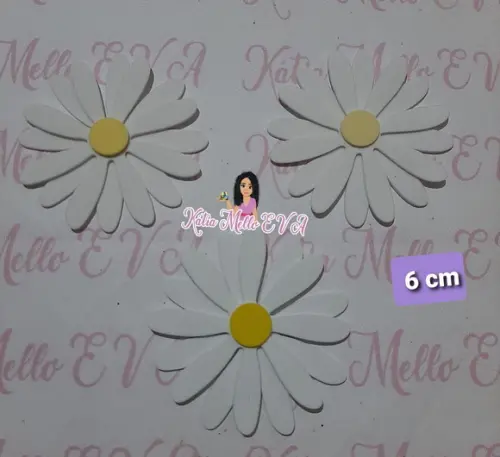 Margaridas em 6 cm eva