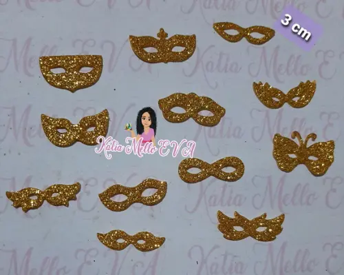 Mascara de Carnaval 3 cm Kit Pet