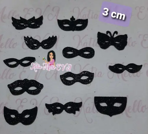 Mascara de Carnaval 3 cm Kit Pet