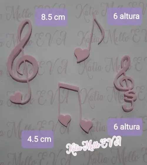 notas musicais em eva kit
