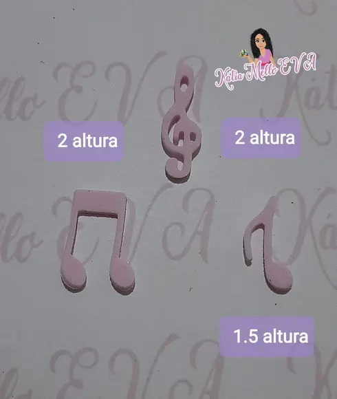 Notas Musicais 2 cm