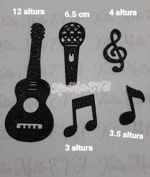 Notas Musicais em Eva 12 cm