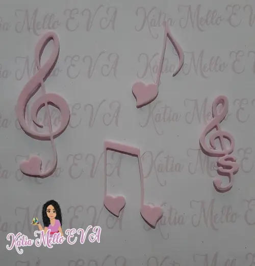 notas musicais em eva kit