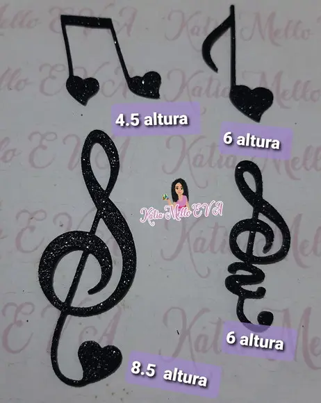 Notas Musicais em Eva Kit