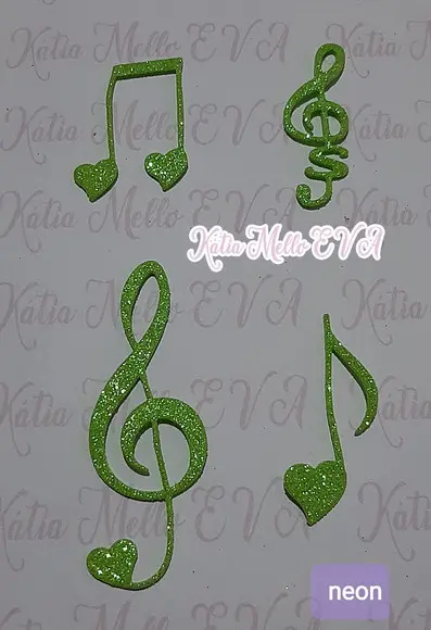 Notas Musicais em Eva Kit Neon