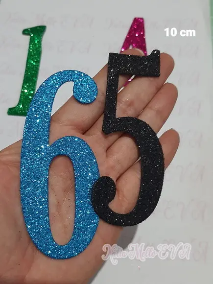 Números em eva 10 cm