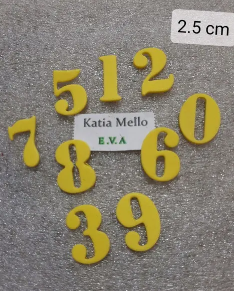 números em eva 2.5 cm