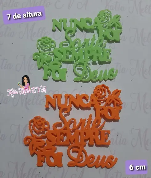Nunca foi sorte sempre foi Deus 6 cm eva