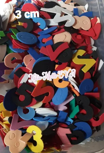 números em eva 3 cm