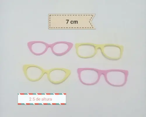 Óculos em eva kit 7 cm