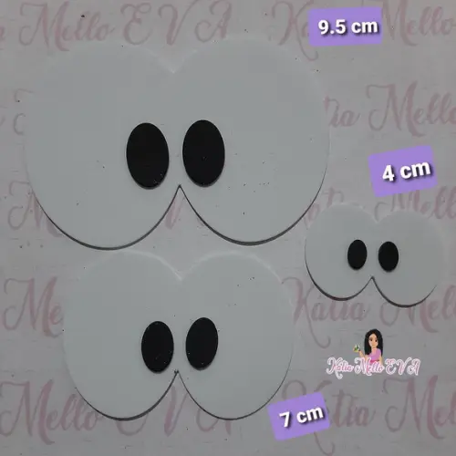 Olhos em eva 9 .5 cm