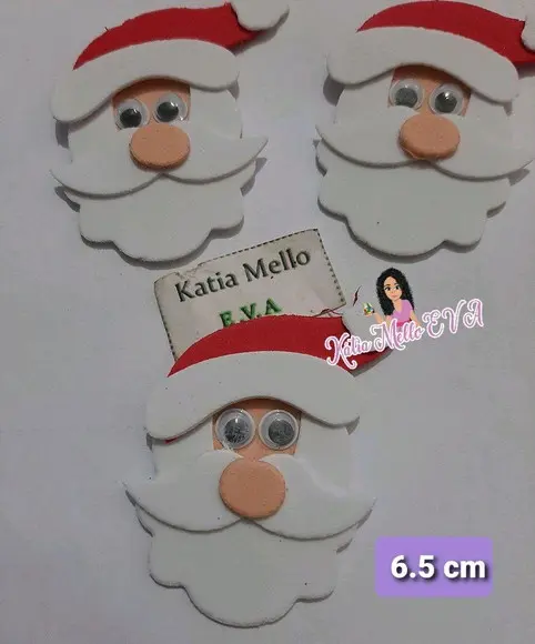 Papai Noel em Eva 6..5 cm