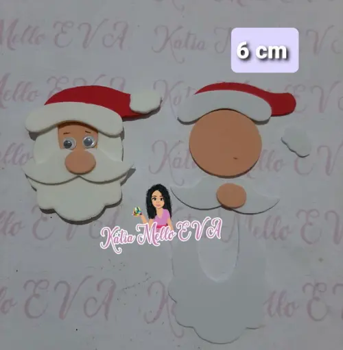 Papai Noel em Eva 6..5 cm Pegue e Monte