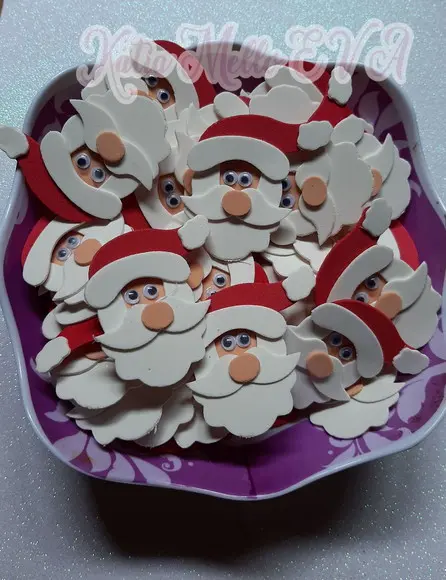 Papai Noel em Eva 6..5 cm Pegue e Monte