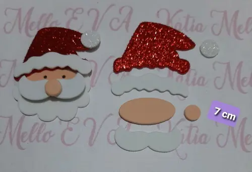 Papai Noel em Eva 7 cm Pegue e Monte