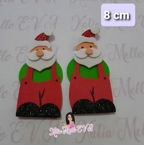 Papai Noel em Eva 8 cm