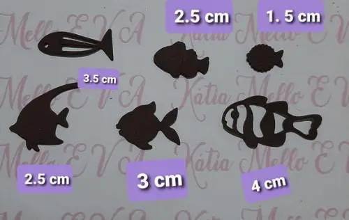 Peixinho eva 4 cm .kit