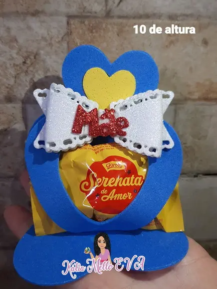 Porta Bombom em Eva 10 cm