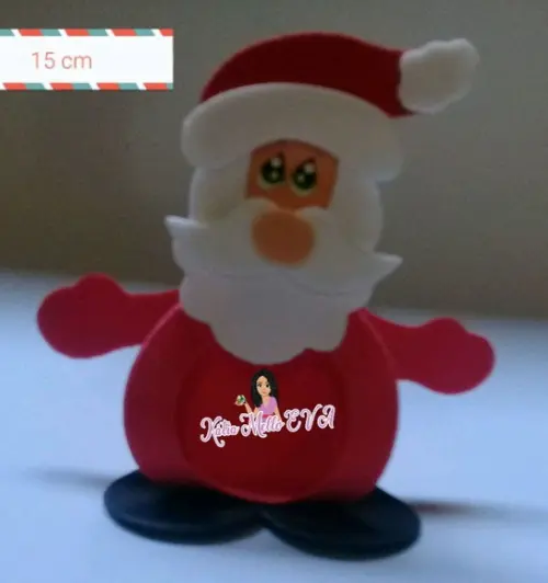 porta bombom em eva papai noel