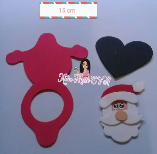 porta bombom em eva papai noel pegue e monte