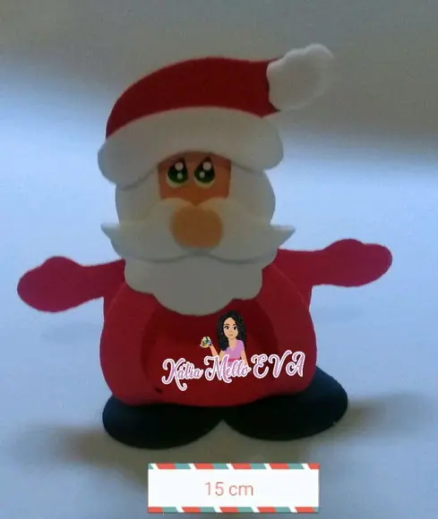 porta bombom em eva papai noel