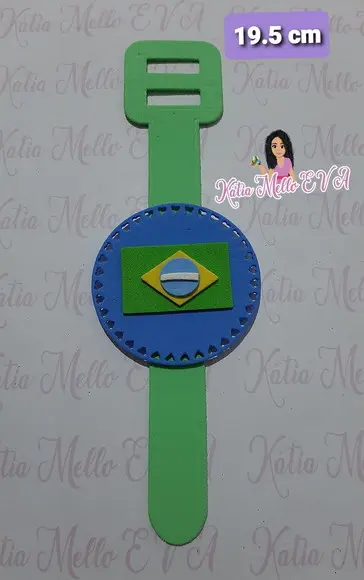 Pulseira 19.5 Cm Em Eva Independência Do Brasil