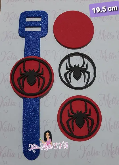 Pulseira 19.5 cm em Eva Pegue e Monte Homem Aranha