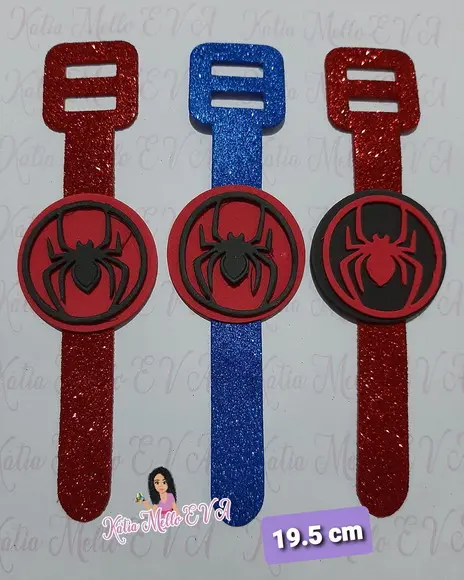 Pulseira 19.5 cm em Eva Pegue e Monte Homem Aranha