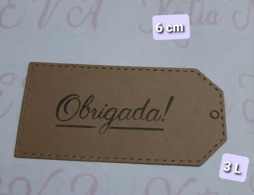 Tags papel kraft 6 cm