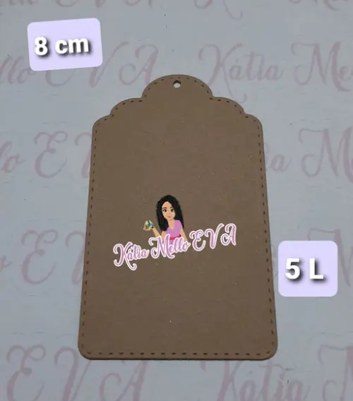 Tags papel kraft 8 cm lisa