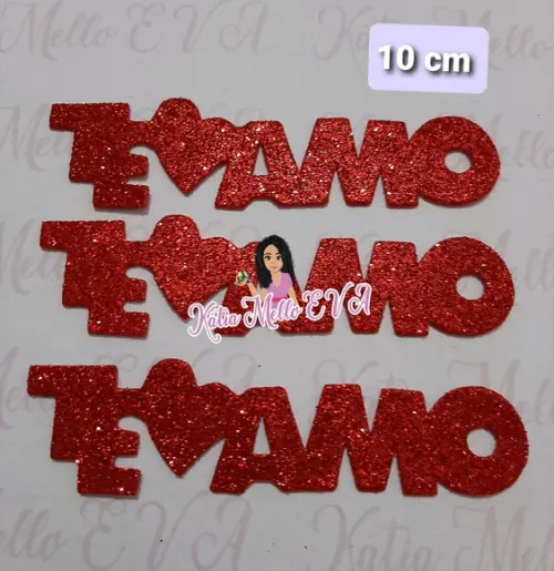 te amo em eva 10 cm