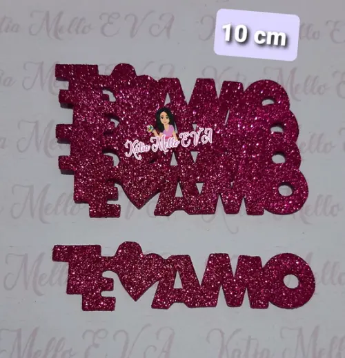 te amo em eva 10 cm