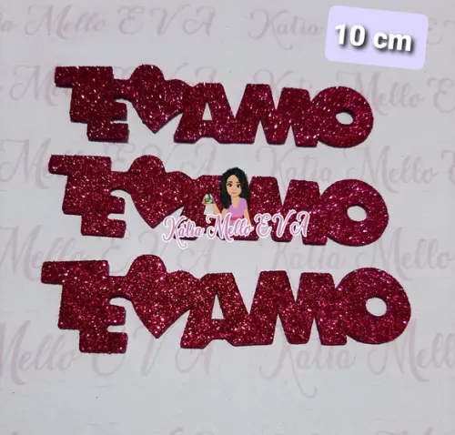 te amo em eva 10 cm