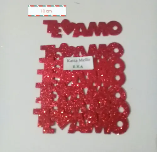 te amo em eva 10 cm