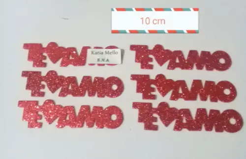 te amo em eva 10 cm