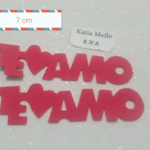 te amo em eva 7 cm