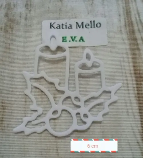 Vela de natal em Eva 6cm