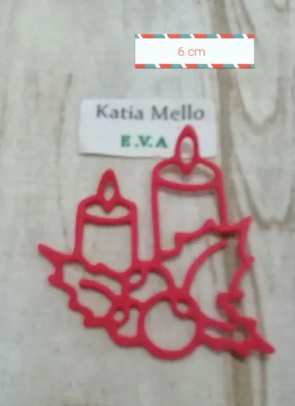 Vela de natal em Eva 6cm