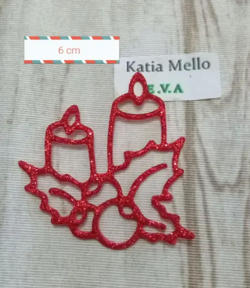 Vela de Natal em Eva 6 cm