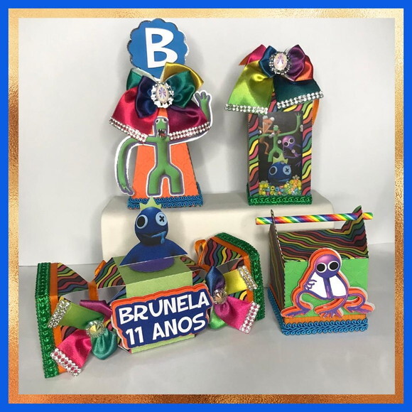 Kit Luxo Personalizado Rainbow Friends: 20 Peças
