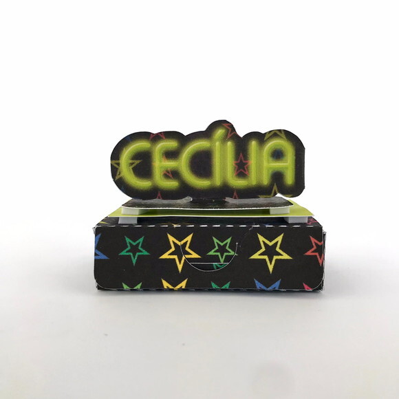 Porta Bis duplo fechado 3D Neon