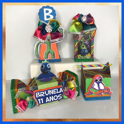 Kit Luxo Personalizado Rainbow Friends: 20 Peças